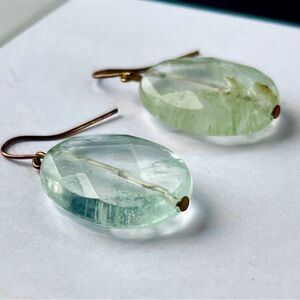 Green Fluorite Drop Earrings